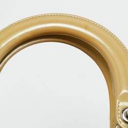 مملوكة مسبقًا Dior Lady Dior Large Cream Cannage Patent Leather Tote