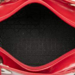 Pre Owned حقيبة ديور لي دي ديور متوسطة براءة اختراع حمراء