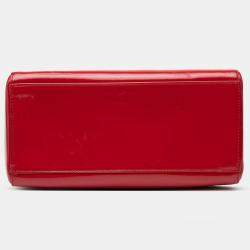 Pre Owned حقيبة ديور ليدي ديور متوسطة براءة اختراع حمراء