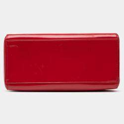 مملوكة مسبقًا Dior Red Medium Patent Lady Dior