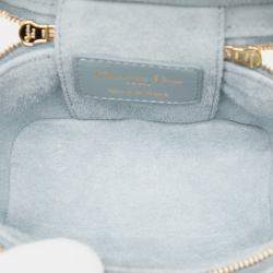 مملوكة مسبقًا Dior Blue Micro Lambskin Cannage Lady Dior Vanity Case