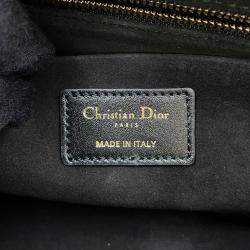 مملوكة مسبقًا Dior Lady'S 95.22 2Way Handbag Black Leather Size Medium