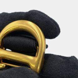 Pre Owned Dior Saddle Waist Bag Black Leather