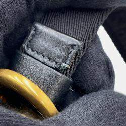 Pre Owned Dior Saddle Waist Bag Black Leather