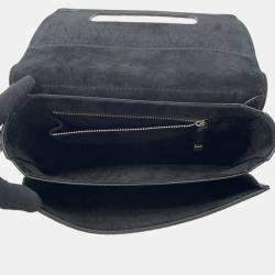 Pre Owned حقيبة كتف ديور شعار موزاييك جلد أسود