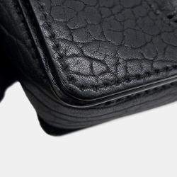 Pre Owned حقيبة كتف ديور شعار موزاييك جلد أ�سود