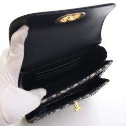 Pre Owned حقيبة كريستيان ديور ميني أوبليك ميس ماددي فلاب