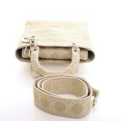 مملوكة مسبقًا حقيبة كريستيان ديور دي-لايت متوسطة مطرزة