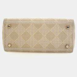 مملوكة مسبقًا حقيبة كريستيان ديور دي-لايت متوسطة مطرزة