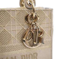 مملوكة مسبقًا حقيبة كريستيان ديور دي-لايت متوسطة مطرزة