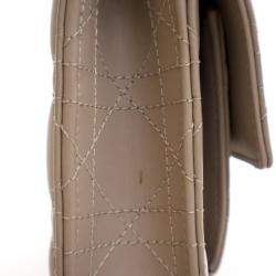 Pre Owned Dior Lambskin Daily Pouch With Chain