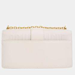 Pre Owned Dior White Calfskin 30 Montaigne East-West Bag
