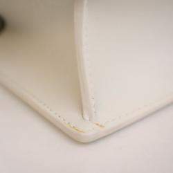 Pre Owned Dior White Calfskin 30 Montaigne East-West Bag