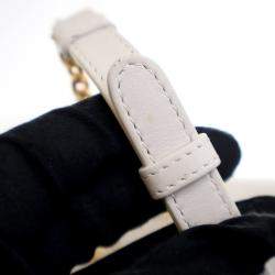 Pre Owned Dior White Calfskin 30 Montaigne East-West Bag