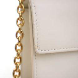 Pre Owned Dior White Calfskin 30 Montaigne East-West Bag