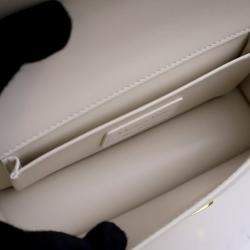 Pre Owned Dior White Calfskin 30 Montaigne East-West Bag