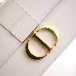 Pre Owned Dior White Calfskin 30 Montaigne East-West Bag