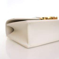 Pre Owned Dior White Calfskin 30 Montaigne East-West Bag