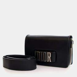 مملوكة مسبقًا حقيبة ديور فلاب ديور (إ) يفولوشن جلد عجل سوداء