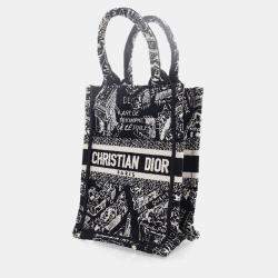 Pre Owned Dior Mini Canvas Vertical Tote