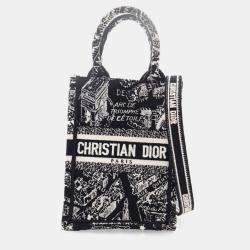 Pre Owned Dior Mini Canvas Vertical Tote