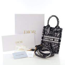 Pre Owned Dior Mini Canvas Vertical Tote