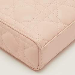 Pre Owned حقيبة يد ديور دي جوي جلد كاناج وردي صغير