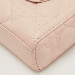 Pre Owned حقيبة يد ديور دي جوي جلد كاناج وردي صغير