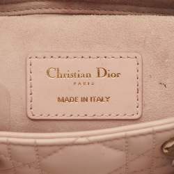 Pre Owned حقيبة يد ديور دي جوي جلد كاناج وردي صغير