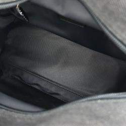 Pre Owned Christian Dior Malice Cannage Black Denim Lambskin Leather Top Handle Bag