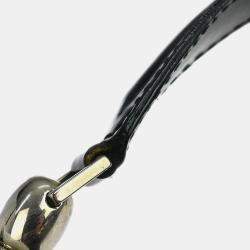 Pre Owned Christian Dior Malice Cannage Black Denim Lambskin Leather Top Handle Bag