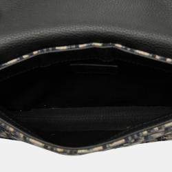 مملوكة مسبقًا Dior Blue Oblique Canvas Saddle Messenger Bag