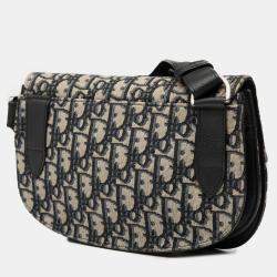 مملوكة مسبقًا Dior Blue Oblique Canvas Saddle Messenger Bag