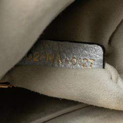 مملوكة مسبقًا Dior Silver Mini Metallic Grained Calfskin Cannage Lady Dior