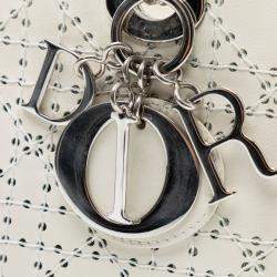 مملوكة مسبقًا حقيبة ليدي ديور ديور كاناج عجل مثقبة متوسطة بيضاء