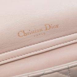 مملوكة مسبقًا حقيبة سلسلة مزدوجة ديور ليدي كاناج جلد حمل زهري