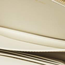 مملوكة مسبقًا حقيبة كتف ديور ميس كاريو جلد ماكروكاناج بيج / أبيض صغيرة