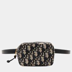 مملوكة مسبقًا حقيبة بيلت ديور قماش أوبليك أزرق كحلي