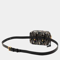 مملوكة مسبقًا حقيبة بيلت ديور قماش أوبليك أزرق كحلي