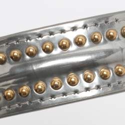 مملوكة مسبقًا Dior Diorama Silver Studded Leather Vertical Chain Clutch