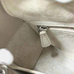 Pre Owned Christian Dior Dior Lady Cannage 2Way Shoulder Bag Handbag Leather Beige