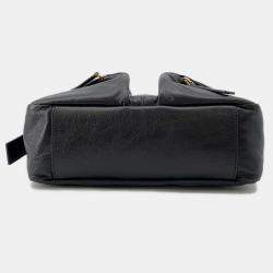 مملوكة مسبقًا حقيبة يد كريستيان ديور غراند تور جلد عجل مجعد أسود