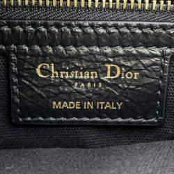 مملوكة مسبقًا حقيبة يد كريستيان ديور غراند تور جلد عجل مجعد أسود