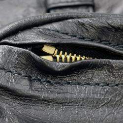 مملوكة مسبقًا حقيبة يد كريستيان ديور غراند تور جلد عجل مجعد أسود