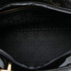 مملوكة مسبقًا Dior Black Large Patent Cannage Lady Dior