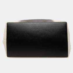 مملوكة مسبقًا حقيبة يد ديور توجور كبيرة قماش أبيض برج إيفل