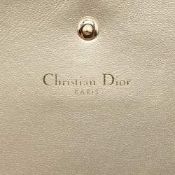 مملوكة مسبقًا Dior Diorama Gold Leather Wallet On Chain