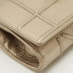 مملوكة مسبقًا Dior Diorama Gold Leather Wallet On Chain