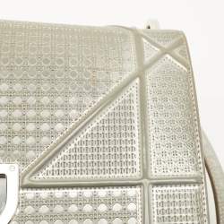 Pre Owned حقيبة كتف ديور ديوراما متوسطة جلد رمادي