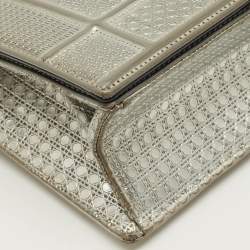 Pre Owned حقيبة كتف ديور ديوراما متوسطة جلد رمادي